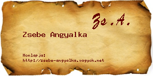 Zsebe Angyalka névjegykártya